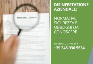 Disinfestazione aziendale: normative, sicurezza e obblighi da conoscere