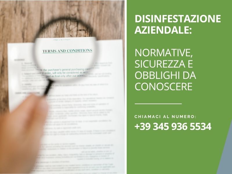 Disinfestazione aziendale: normative, sicurezza e obblighi da conoscere