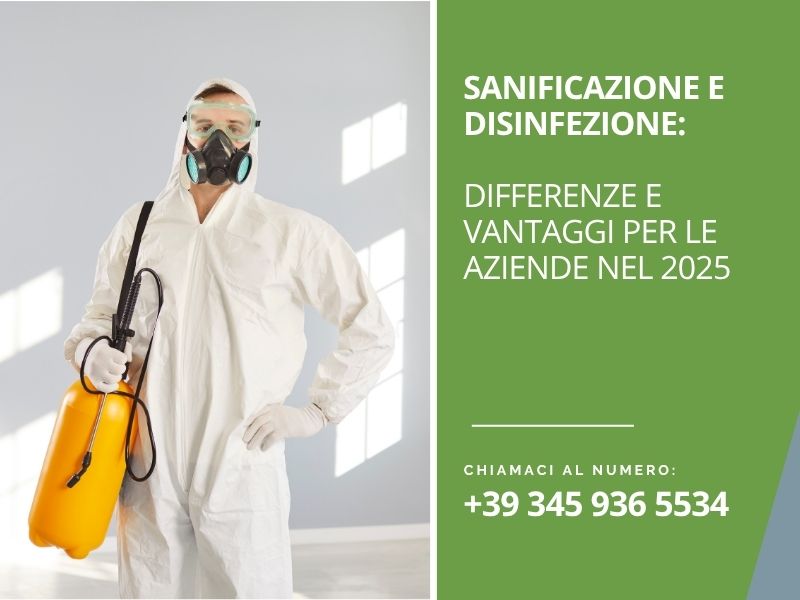 Sanificazione e Disinfezione: Differenze e Vantaggi per le Aziende nel 2025